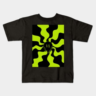 Smile Melt - Lime Green Kids T-Shirt